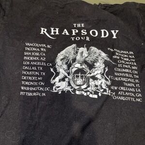 Queen Adam Lambert Shirt Size M Rhapsody Tour Concert Band Black Rock Music